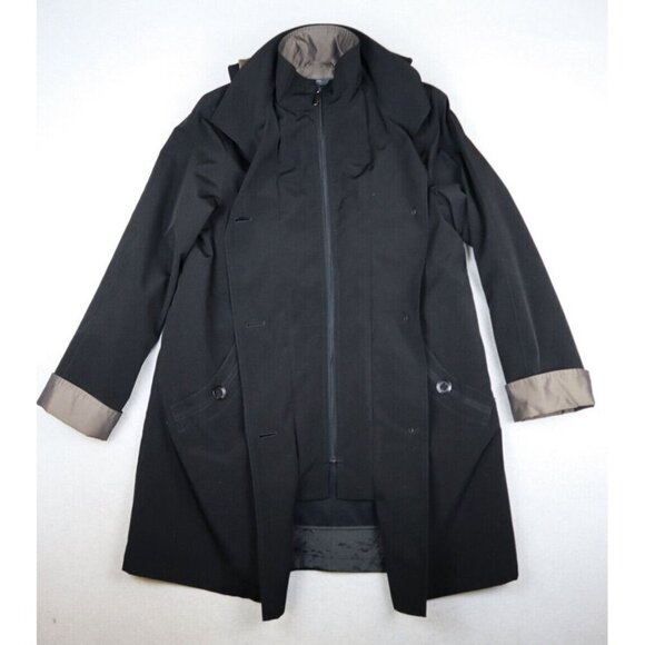 GALLERY - WOMEN'S BLACK HOODED JACKET WITH REMOVABLE LINER - SIZE S - Picture 5 of 11